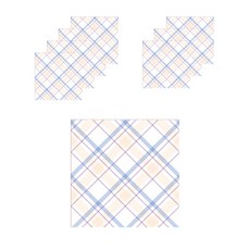 솔룸 체크 모양 포스트잇 50p, 핑크블루체크, 8개