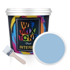 WEMIXTONE 내부용 INTERIOR 수성 페인트 1L + 붓, WMT0407P01(페인트), 랜덤발송(붓)