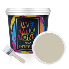 WEMIXTONE 내부용 INTERIOR 수성 페인트 1L + 붓, WMT0177P01(페인트), 랜덤발송(붓)