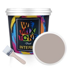 WEMIXTONE 내부용 INTERIOR 수성 페인트 1L + 붓, WMT0091P01(페인트), 랜덤발송(붓)
