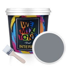 WEMIXTONE 내부용 INTERIOR 수성 페인트 1L + 붓, WMT0123P01 + 랜덤 발송, 1세트