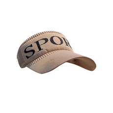 스팩트 자수 스포츠 썬캡, 카키브라운