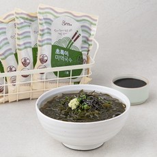 GRN 초록이 미역국수 180g x 7팩 + 모밀육수 50g x 7팩 세트, 1세트