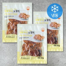 철판구이 오징어 (냉동), 3봉, 90g