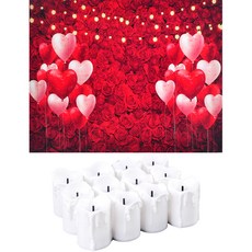 파티쇼 프로포즈 현수막 대형 B타입 150 x 120 cm + 럭셔리 LED 초 12p 세트, 1세트, 화이트(LED 초)