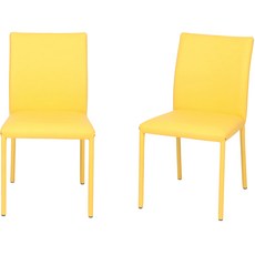 식탁 의자-추천-도리퍼니처 Edgar 식탁 의자 2p, 옐로우