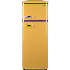 하이얼 레트로 스타일 일반 소형 냉장고 206L 방문설치, 옐로우,