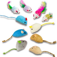 딩동펫 고양이 레트 쥐돌이 인형 장난감 10종 세트, 랜덤발송, 1세트