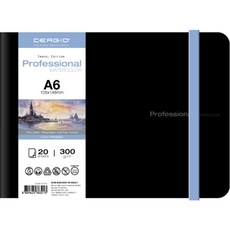 세르지오 프로페셔널 트래블 양장 하드커버 중목 스케치북 300g CE300-CP/A6, A6, 20매