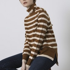 올리비아로렌 여성용 스트라이프 터틀넥 니트 VVCBLYW9471