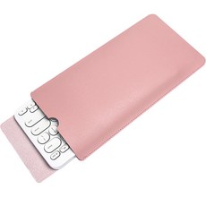 리빙홈디테일 키보드 가죽 방수 파우치, 핑크, 1개