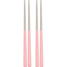 라온누리 아동용 블루밍 컬러 젓가락 2쌍, 단품, 소프트핑크