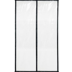 QUE CHUNG 透明拉鍊式前門透明防風乙烯基黑色 300 x 200 厘米, 1個