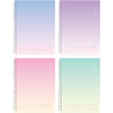 핑크풋 5000 별빛 원고지노트 4종 세트, 1세트, purple, blue, green, pink