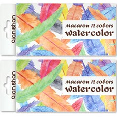 더조넷 수채 마카롱 색연필 12p, 2세트, 24색