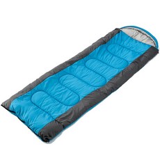 브루이 캠핑 왼쪽 지퍼 고급 침낭 1kg, 블루, 1개