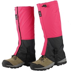 男女皆宜的 Snow Cover Spats 踝套左右套組, 玫紅色+黑色
