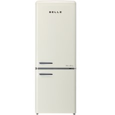 BELLE 레트로 글라스 소형 냉장고 250L 방문설치, 크림, RC27ACM