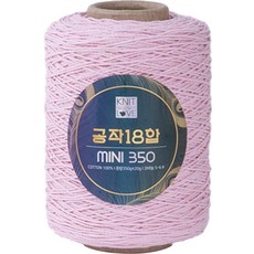 공작표 순면 색사 18합 미니 350, 206 베이비핑크, 1개 206 베이비핑크