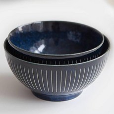 NICOTT Everyday Collection 飯碗湯 1 份, 海軍, 飯碗+湯碗