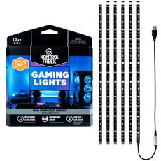 컨트롤프릭 Gaming Lights 12' Retail Box 3.6m 게이밍 LED 스트랩 조명, 1개