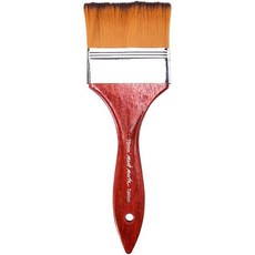 Liz J Art Supplies 高級油畫丙烯畫背刷 04 75 毫米平峰, 1個, 200 x 75 x 10mm