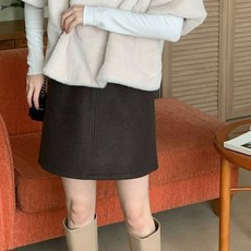 파르비 모직 데일리 세미 A라인 미니 스커트 cpsk4974k2a