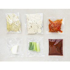 바른식 김치 생수제비 칼국수 2인분 (냉장), 1개, 580g