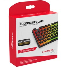 하이퍼엑스 Double Shot PBT Pudding 영문 Keycaps, 4P5P4AA#ABA, 블랙, 일반형