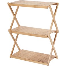 메이튼 레드와일드 캠핑 선반 접이식 우드 쉘프 24cm, 3단