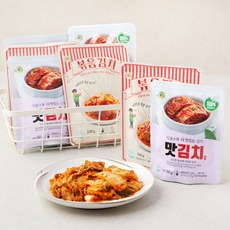 일미 맛김치 80g 4봉 + 볶음김치 100g 4봉 세트, 1세트