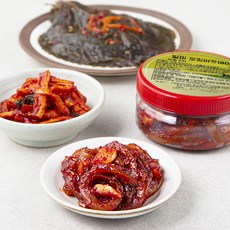 일미 매일반찬 오징어젓갈 180g + 양념깻잎장아찌 180g + 무말랭이무침 180g 세트, 1세트