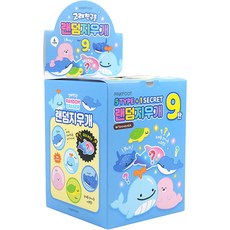 핑크풋 500 고래친구들 랜덤지우개 9탄 6종 60p 세트, 랜덤색상, 1세트