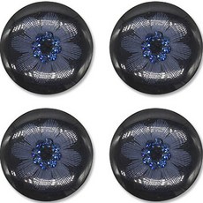 고급 큐빅 가디건 코트 단추 25mm, 4개, 꽃1(네이비)
