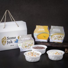 섬죽 유기가공식품 인증 죽 선물 세트 단호박죽 300g + 소고기 야채죽 300g + 버섯 야채죽 300g + 소고기 미역죽 300g + 옛날 팥죽 300g + 브로콜리 야채죽 300g, 1세트