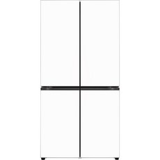 [색상선택형] LG전자 오브제컬렉션 양문형 글라스 베이직 냉장고 방문설치, 오브제컬렉션 크림화이트 + 크림화이트, M873GWW031S