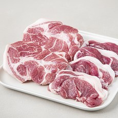 빌라스포크 무항생제 인증 한돈 두툼한 목심 구이용 500g + 얇은 앞다리살 구이 / 불고기용 500g 세트, 1세트