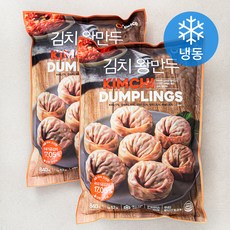 오프라이스 김치왕만두 12알 (냉동), 2팩, 840g