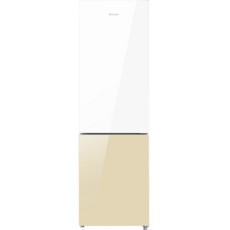 클라윈드 피트인 파스텔 콤비 냉장고 250L 방문설치, KRNC250ESM1, 화이트 + 베이지