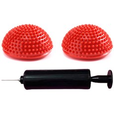 쿼르디 요가 두리안 마사지볼 2p + 인플레이터 세트, 레드(마사지볼), 1세트