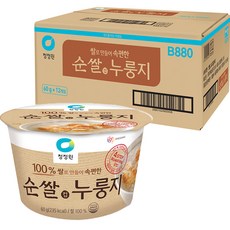 대상 청정원 순쌀 컵 누룽지, 60g, 12개