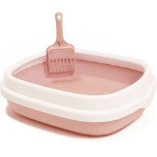 애구애구 애냥이네 감자농장 고양이 화장실 평판형 + 모래삽, 인디핑크, 1개