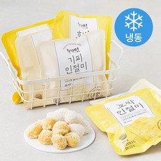 착한떡 호박인절미100g x 2팩 + 기피인절미100g x 2팩 + 콩인절미100g x 2팩 세트 (냉동), 1세트