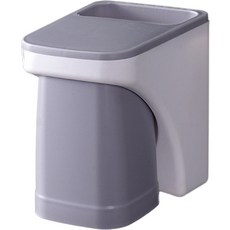 솔브리빙 자석 양치컵 욕실 부착형 칫솔꽂이 걸이 거치대, 그레이, 1세트