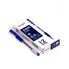 델리 중성펜 0.5mm 볼펜 12p, 블루, 1개