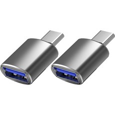 디지지 USB A 3.0 to C타입 OTG 변환 젠더, 31mm, 다크그레이, 2개