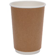 공컵 무지 크라프트 이중 종이컵 390ml 200p, 200개입, 1개