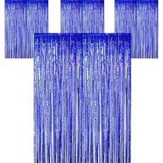 윰스 생일파티 은박 커튼 1m, 블루, 10개 블루, 10개