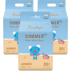 페넬로페 씬씬씬 썸머 팬티형 기저귀 남여공용, 점보(JUMBO), 60매