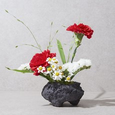 생화 돌 카네이션 센터피스, 레드, 1개